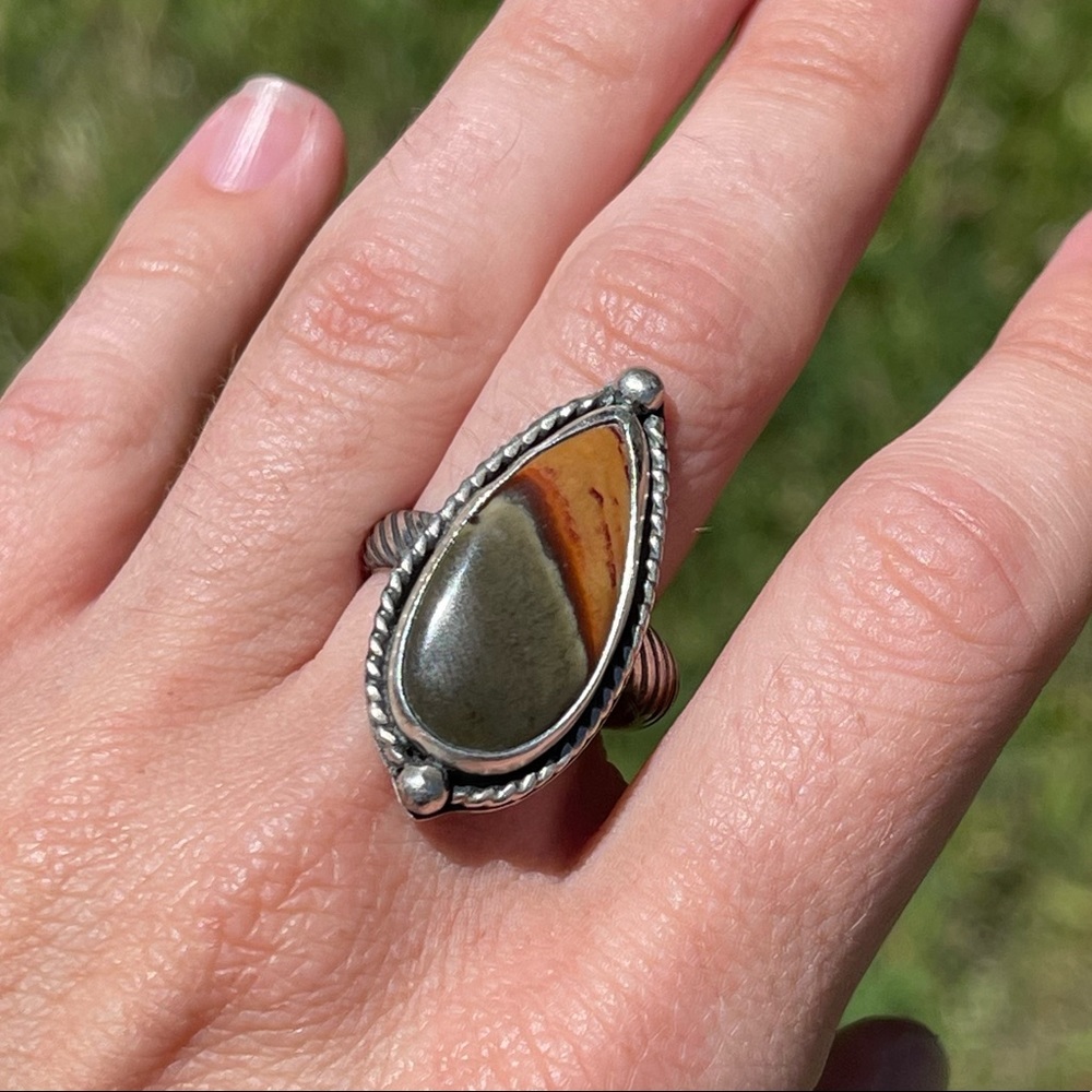 😍 BEAUTIFUL Polychrome Jasper Ring 😍